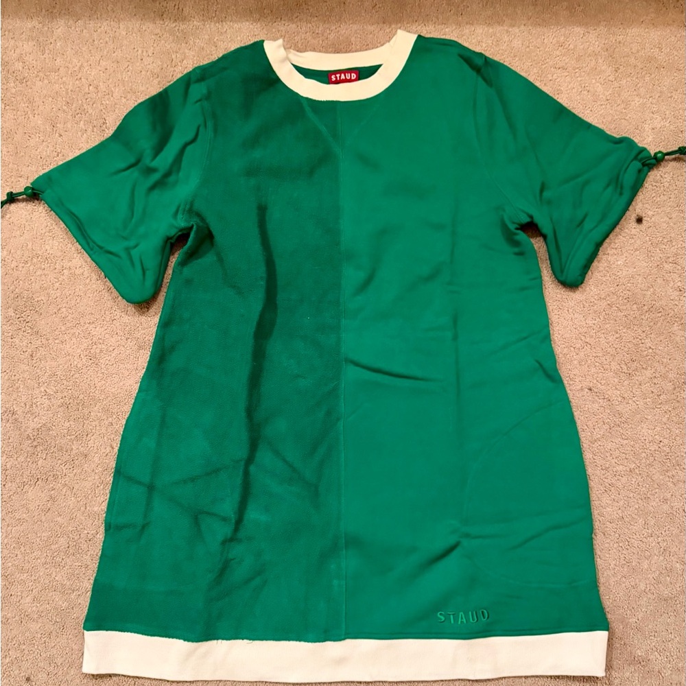 STAUD Two-Tone Green Dress